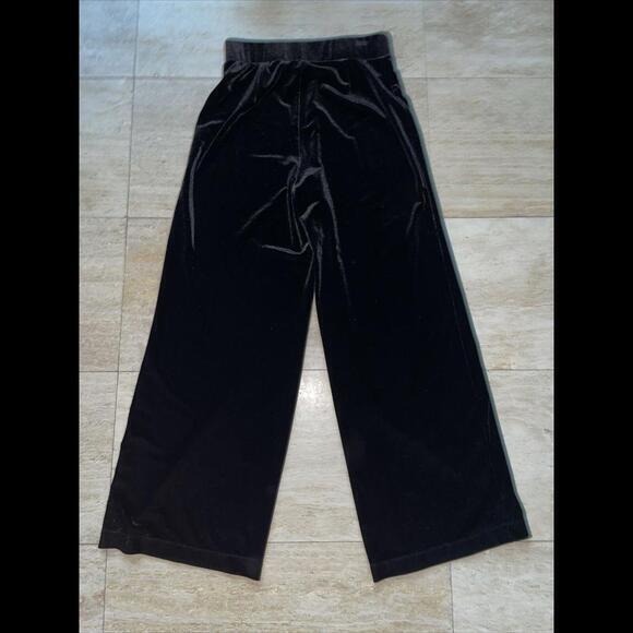 John Mark Black Velvet Velour Wide Leg Pants Formal Cocktail‎ S - Picture 6 of 7